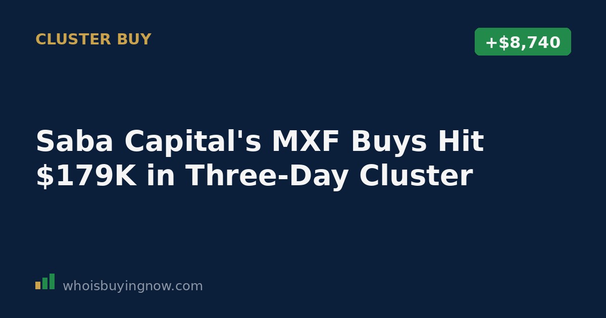 SEC Form 4 filing details showing Saba Capital Management's insider stock purchases in Mexico Fund Inc (MXF)