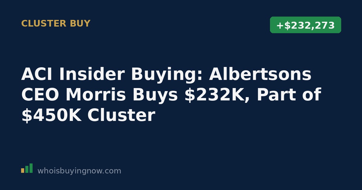 SEC Form 4 filing document showing Albertsons CEO Susan Morris stock purchase details