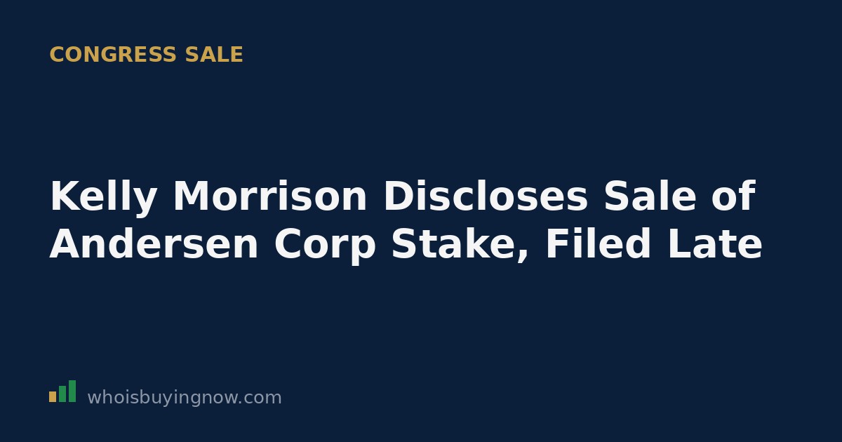Screenshot-style graphic representing a congressional stock transaction disclosure form