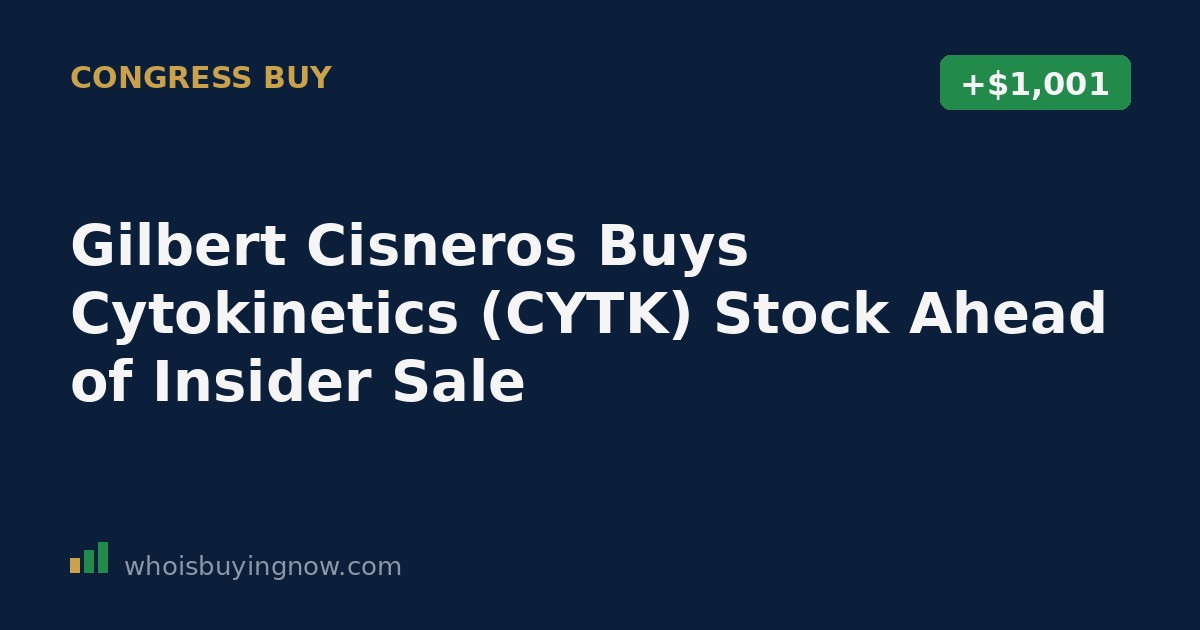 Capitol building overlaid with a stock ticker graphic for Cytokinetics (CYTK)