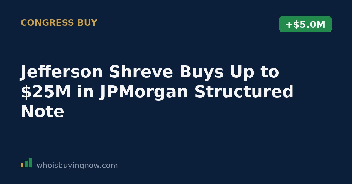 Document icon representing a STOCK Act disclosure filing for Rep. Jefferson Shreve's structured note purchase
