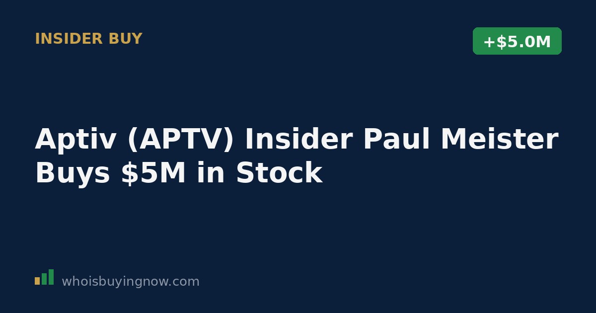 SEC Form 4 filing document showing an insider stock purchase at Aptiv PLC
