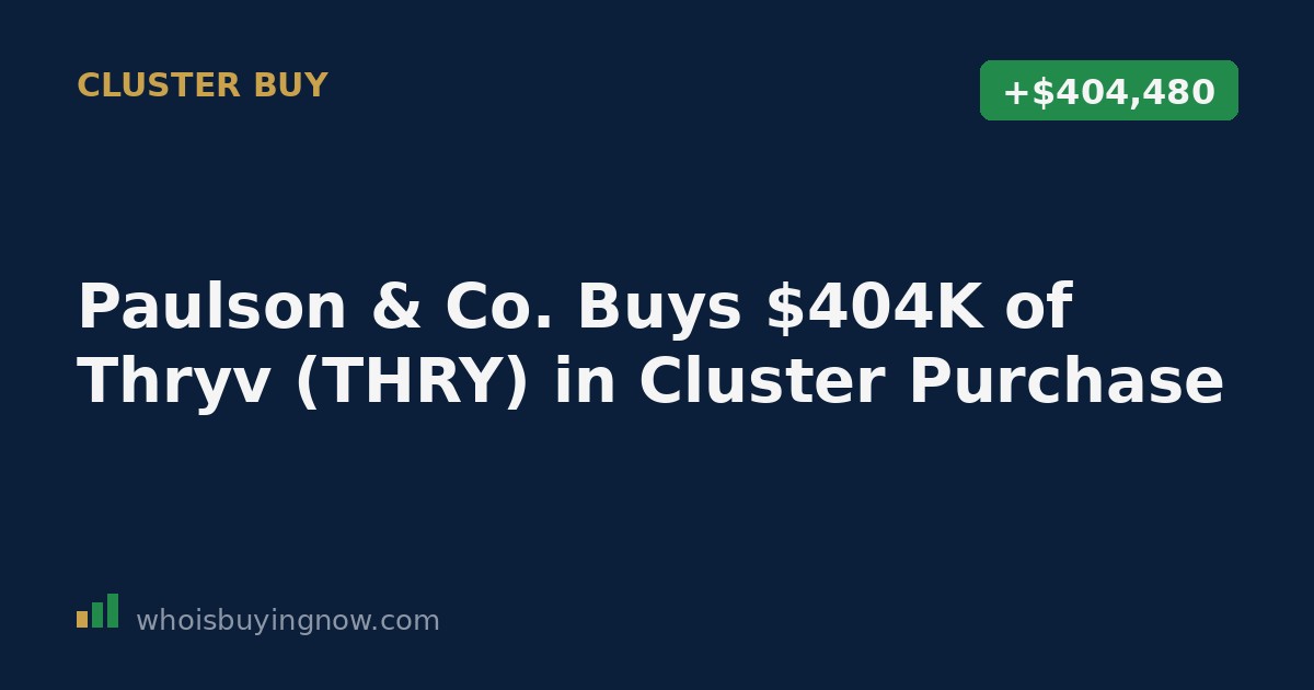SEC Form 4 filing document showing an insider stock purchase at Thryv Holdings