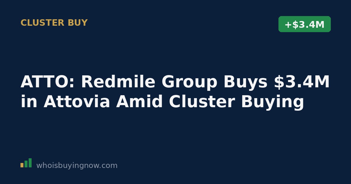 Chart showing insider stock purchase activity at Attovia Therapeutics (ATTO) in August 2026