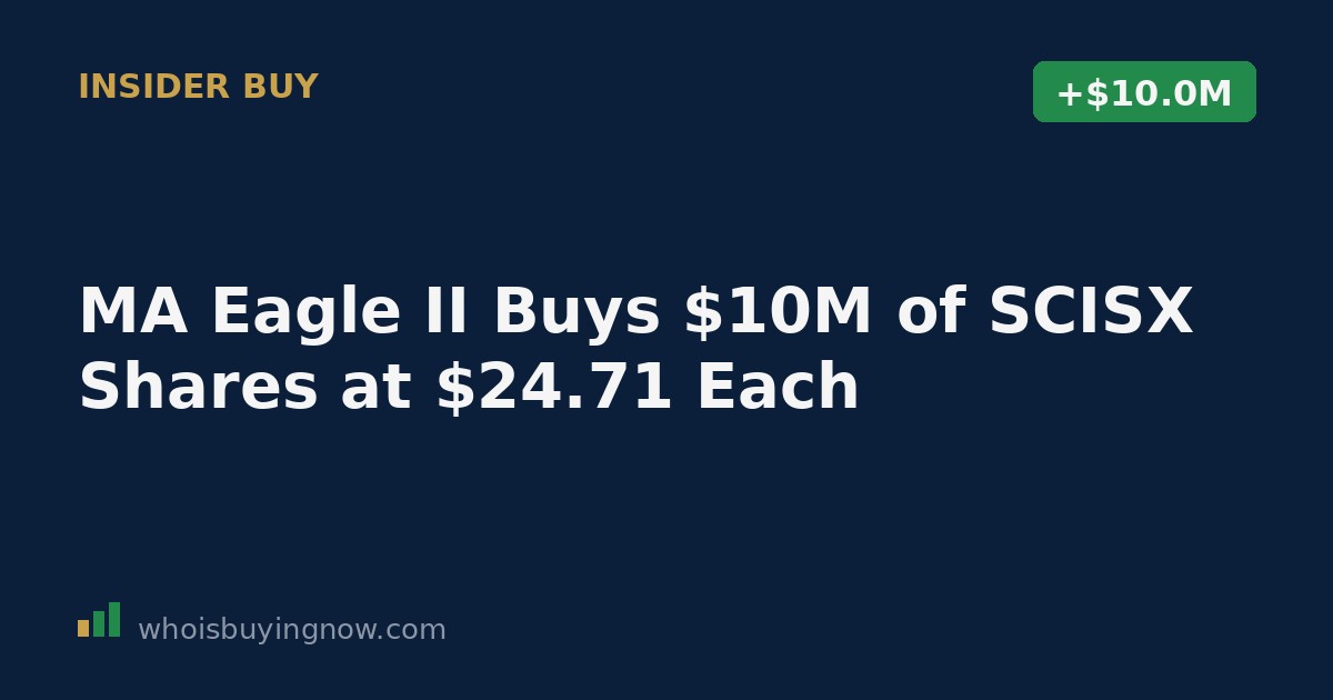 SEC Form 4 filing document showing an insider stock purchase for MA Specialty Credit Income Fund (SCISX)