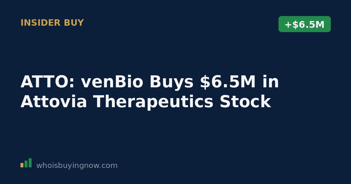 SEC Form 4 insider trading disclosure showing venBio Global Strategic Fund IV's purchase of Attovia Therapeutics shares