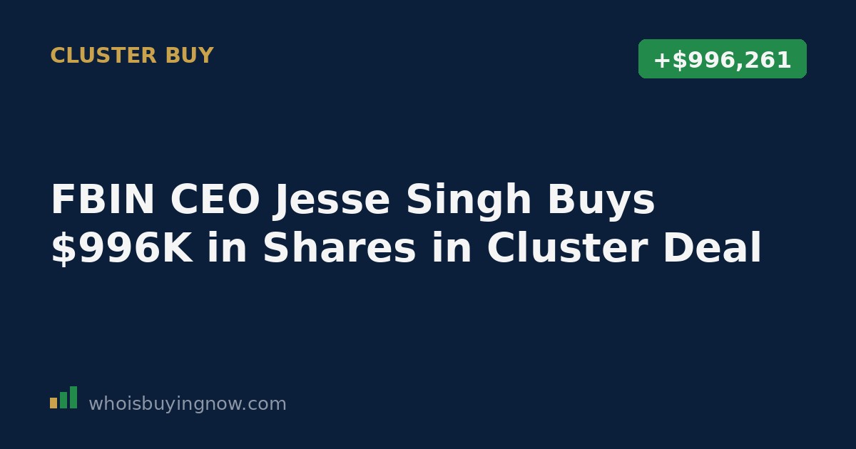 SEC Form 4 filing document showing insider stock purchase details for Fortune Brands Innovations CEO Jesse Singh