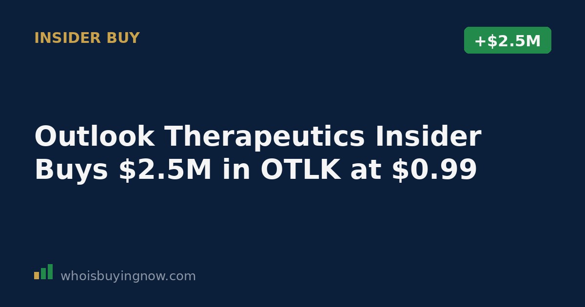 Illustration of an SEC Form 4 filing document with a stock chart for Outlook Therapeutics (OTLK)