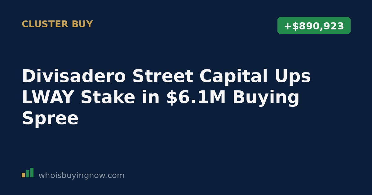 SEC Form 4 filing details showing Divisadero Street Capital Management's purchase of Lifeway Foods shares