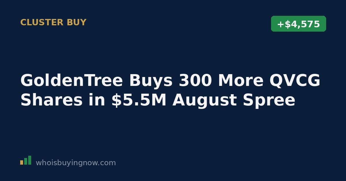 SEC Form 4 filing showing GoldenTree Asset Management's insider purchase of QVC Group (QVCG) shares