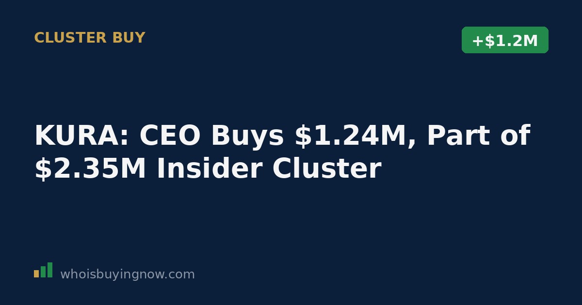 SEC Form 4 filing document showing Kura Oncology CEO stock purchase details