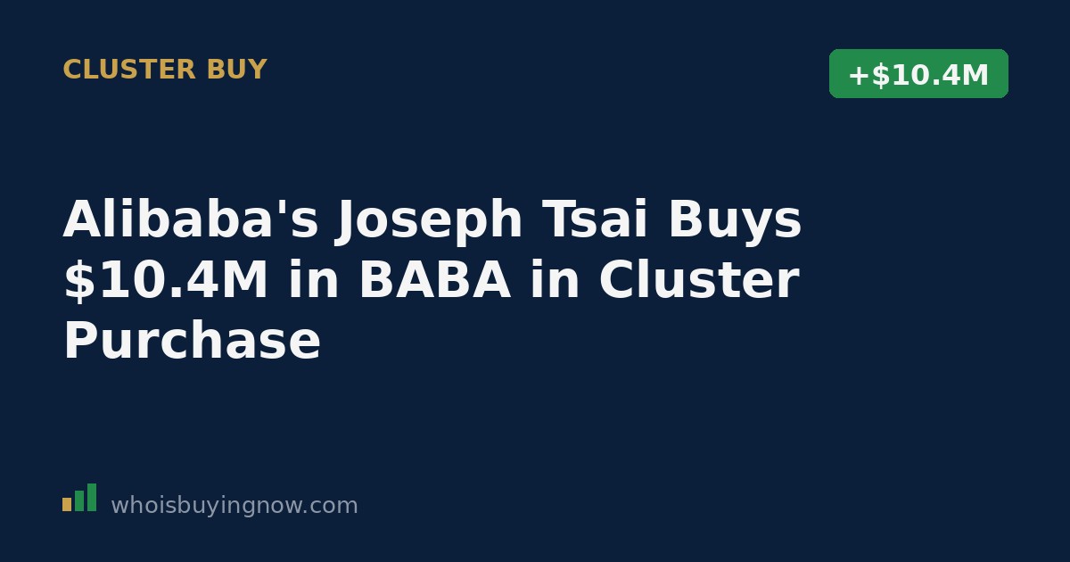 SEC Form 4 filing details for Joseph Tsai's Alibaba (BABA) stock purchase