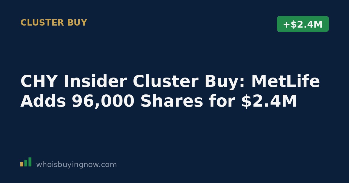 SEC Form 4 filing document showing MetLife Investment Management's purchase of CHY shares