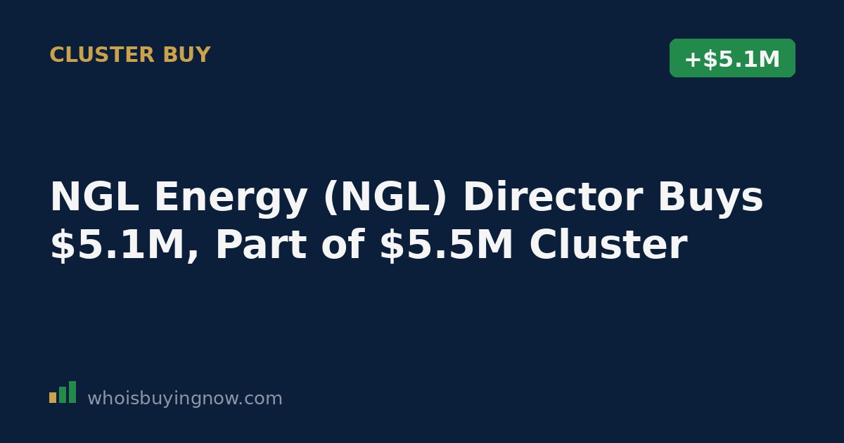 Chart illustrating a cluster of insider stock purchases at NGL Energy Partners LP over several days
