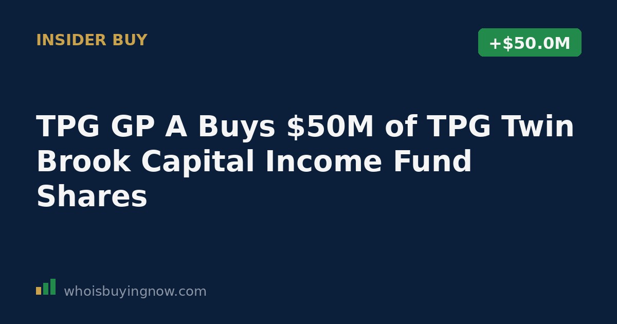 SEC Form 4 filing document showing an insider stock purchase by TPG GP A, LLC in TPG Twin Brook Capital Income Fund