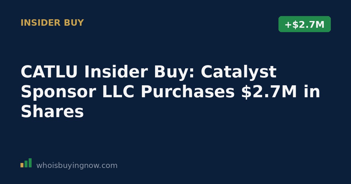 SEC Form 4 filing document showing an insider stock purchase disclosure for Catalyst Acquisition Corp