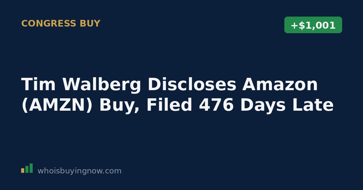 Amazon logo overlaid on a U.S. Capitol building silhouette representing a congressional stock disclosure
