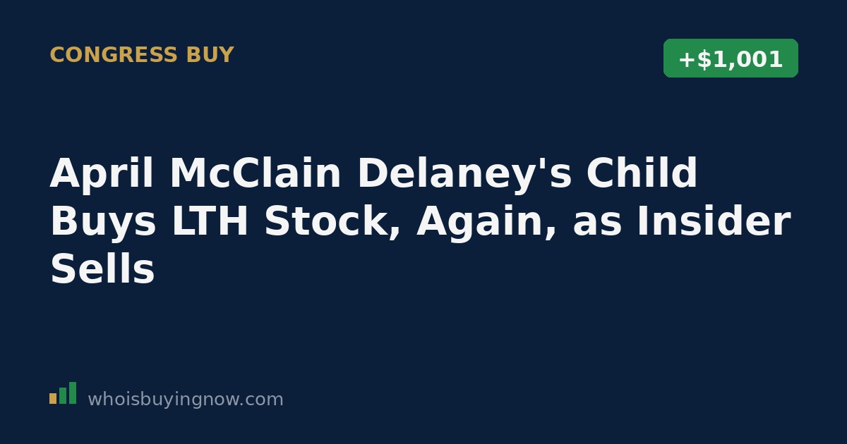 Stock market data screen showing LTH ticker alongside congressional disclosure documents