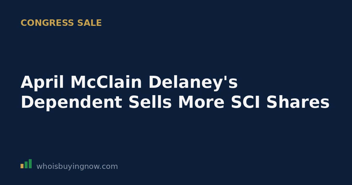 Stock disclosure document showing a sale of Service Corporation International (SCI) shares