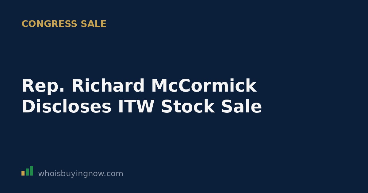 Illustration representing a congressional stock sale disclosure for Illinois Tool Works (ITW)