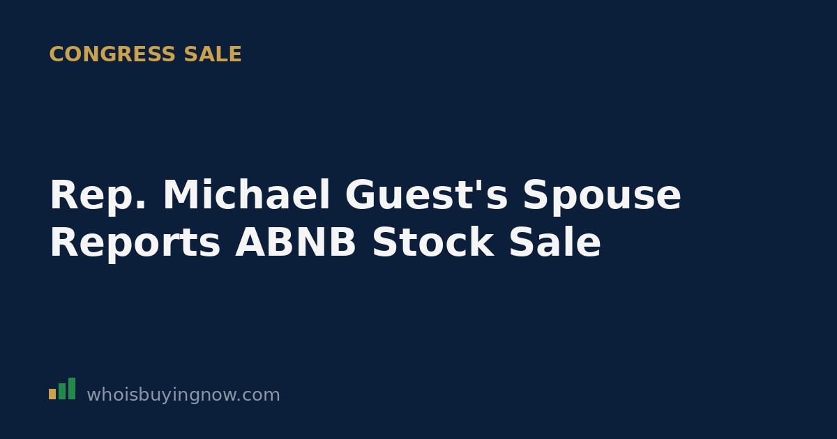 Illustration of a congressional stock disclosure document referencing Airbnb (ABNB) shares