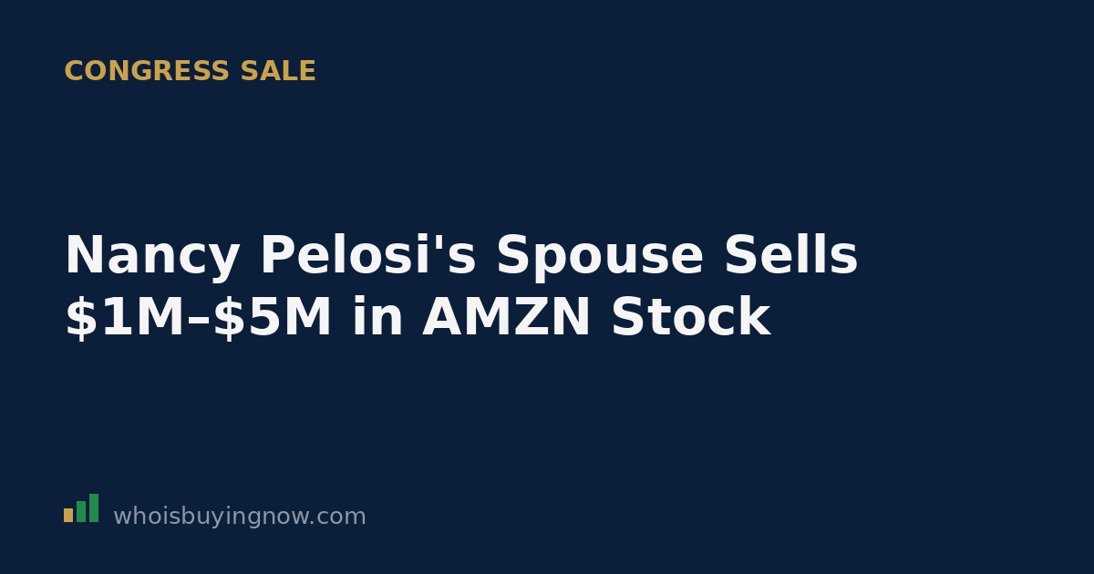Screenshot of a STOCK Act Periodic Transaction Report showing an Amazon stock sale