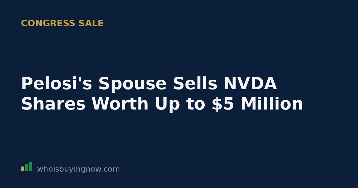 STOCK Act disclosure document showing a NVIDIA stock sale transaction filed by a member of Congress