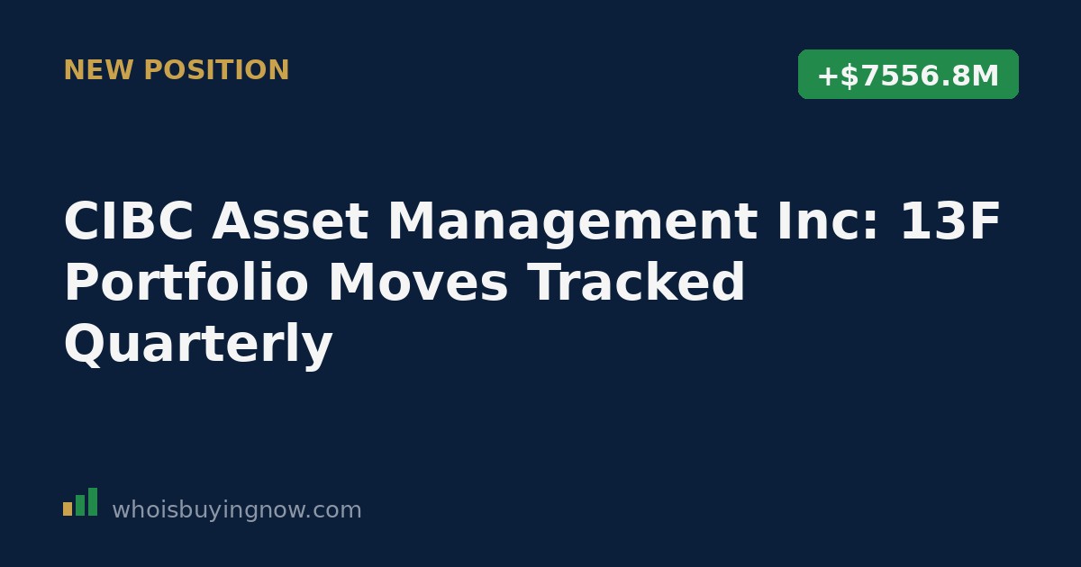 Chart tracking CIBC Asset Management Inc's quarterly 13F portfolio moves
