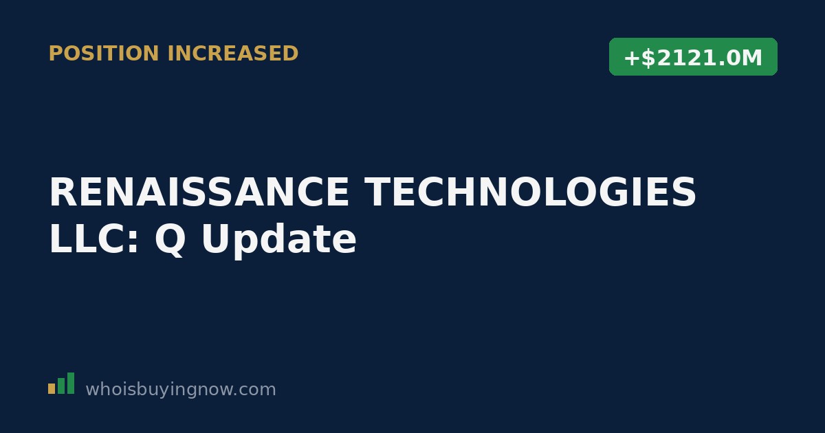 Summary of Renaissance Technologies LLC portfolio increases for the quarter ending 2026-06-30, highlighting positions like Intel, AutoZone, McKesson, and Five Below.