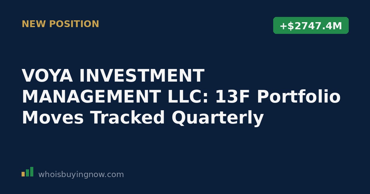 Chart summarizing VOYA INVESTMENT MANAGEMENT LLC 13F portfolio moves for the quarter ending 2026-03-31