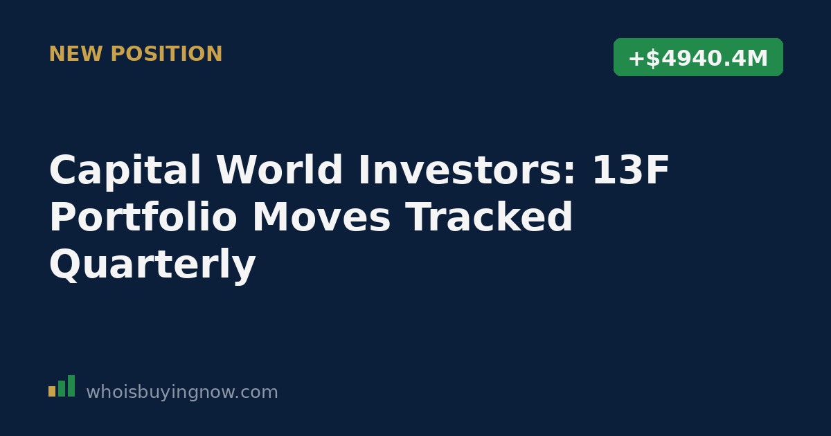 Capital World Investors 13F portfolio moves for the quarter ending 2026-03-31