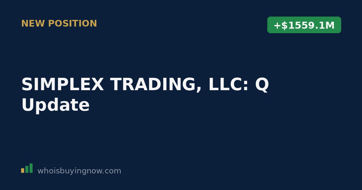 Summary of SIMPLEX TRADING, LLC 13F portfolio changes for the quarter ending 2026-06-30, including new and increased positions in technology, industrial, and financial stocks.