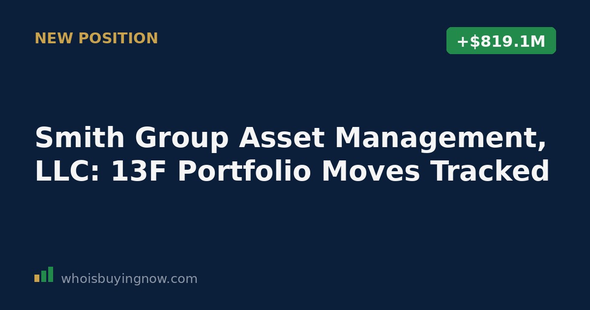 Chart showing Smith Group Asset Management, LLC's 13F portfolio changes for the quarter ending 2026-06-30