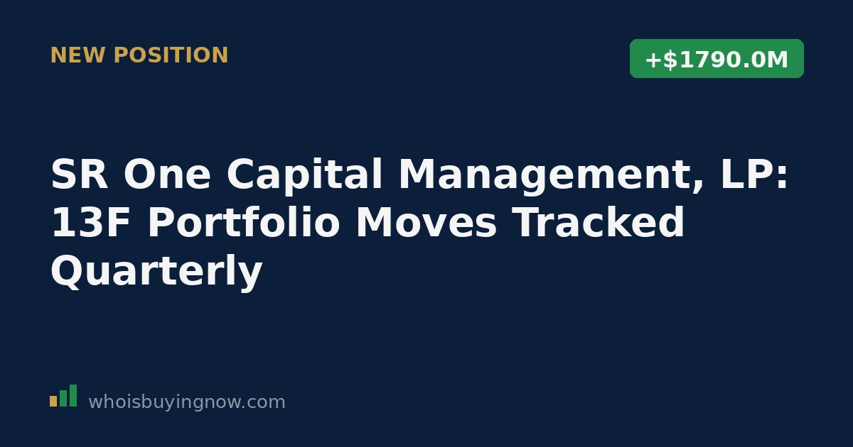 Quarterly tracker of SR One Capital Management, LP institutional portfolio moves from SEC Form 13F filings