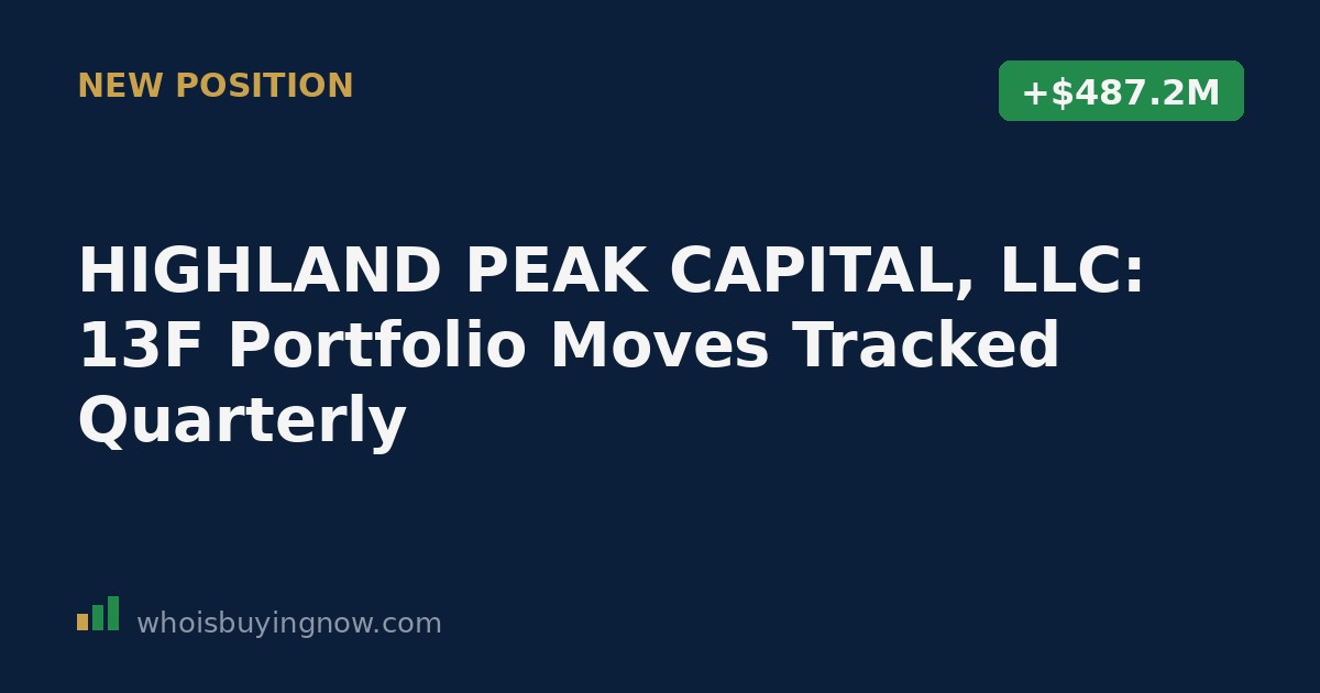 Table of HIGHLAND PEAK CAPITAL, LLC 13F portfolio moves for the quarter ending 2026-03-31