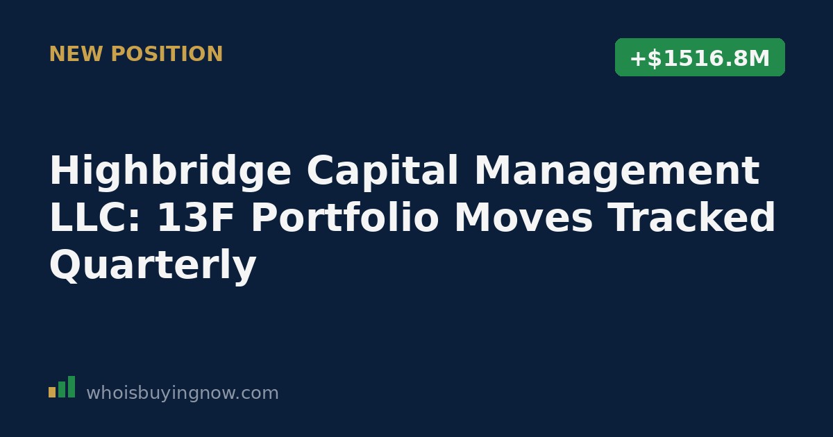 Highbridge Capital Management LLC quarterly 13F portfolio moves summary