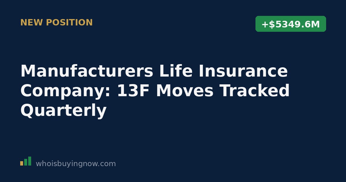 Quarterly 13F portfolio tracker for Manufacturers Life Insurance Company, The