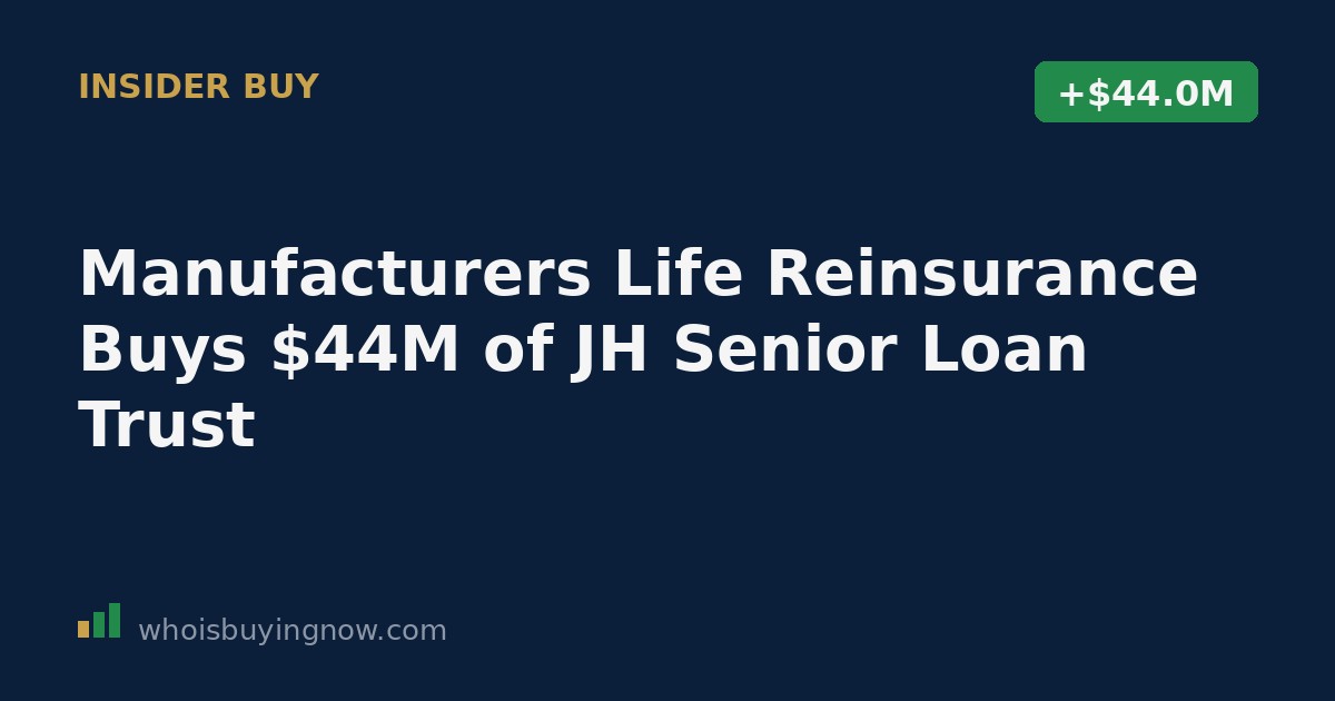 SEC Form 4 filing document showing an insider stock purchase by Manufacturers Life Reinsurance Ltd