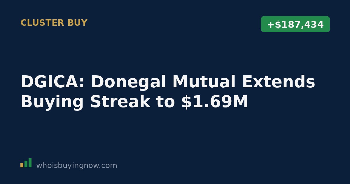SEC Form 4 filing showing Donegal Mutual Insurance Co's open-market purchase of DGICA shares