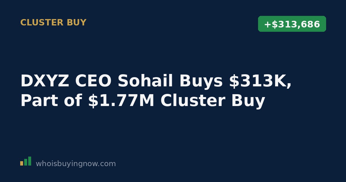 SEC Form 4 filing summary showing insider stock purchases by Destiny Tech100 Inc. CEO Prasad Sohail