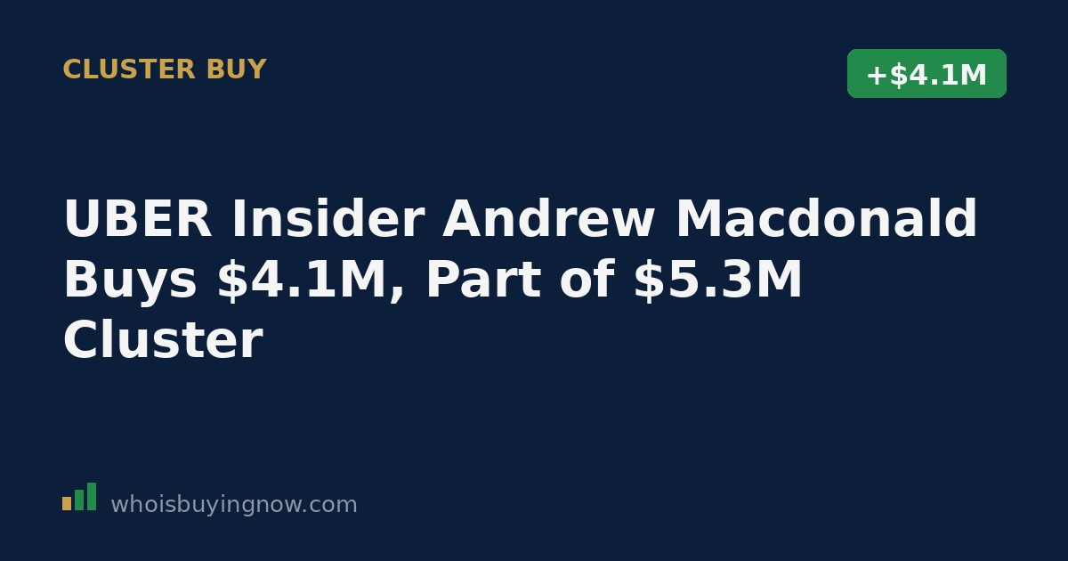 SEC Form 4 filing document showing Andrew Macdonald's insider stock purchase of Uber Technologies shares
