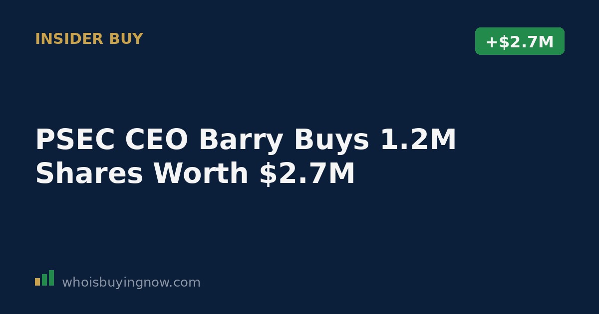 SEC Form 4 filing details showing insider stock purchase by Prospect Capital Corporation CEO
