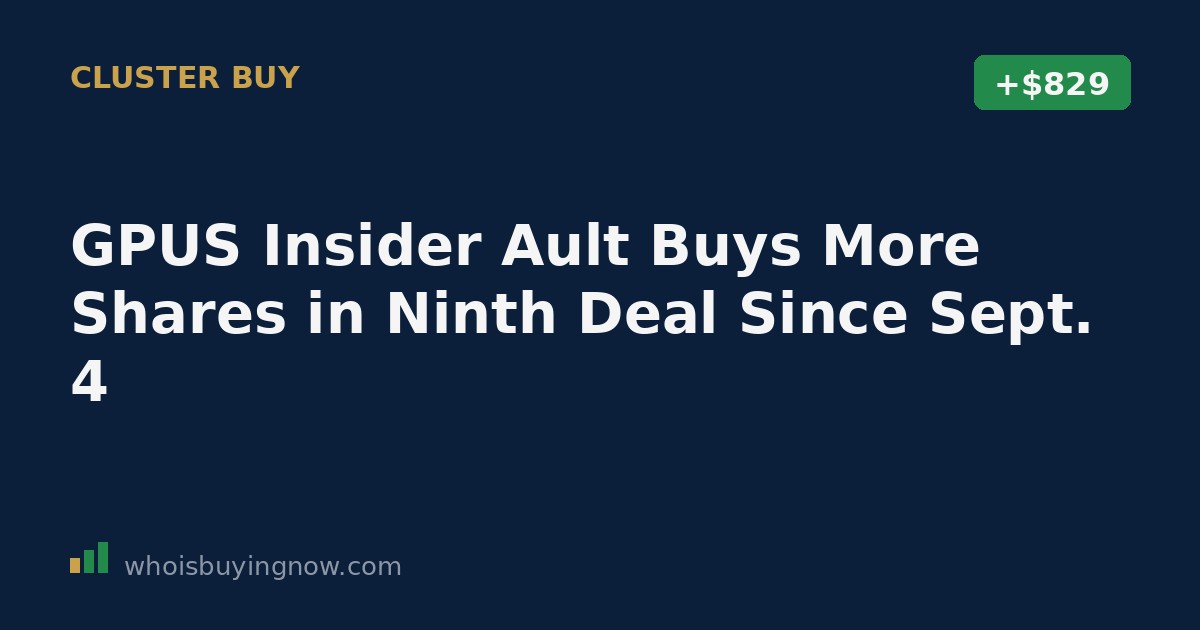 SEC Form 4 filing showing Milton C. Ault III's insider stock purchases in Hyperscale Data, Inc.