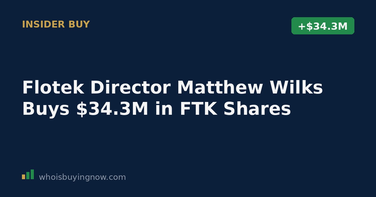 SEC Form 4 filing document showing an insider stock purchase at Flotek Industries