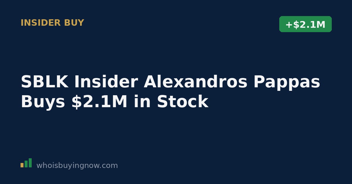 SEC Form 4 filing document showing an insider stock purchase at Star Bulk Carriers Corp.