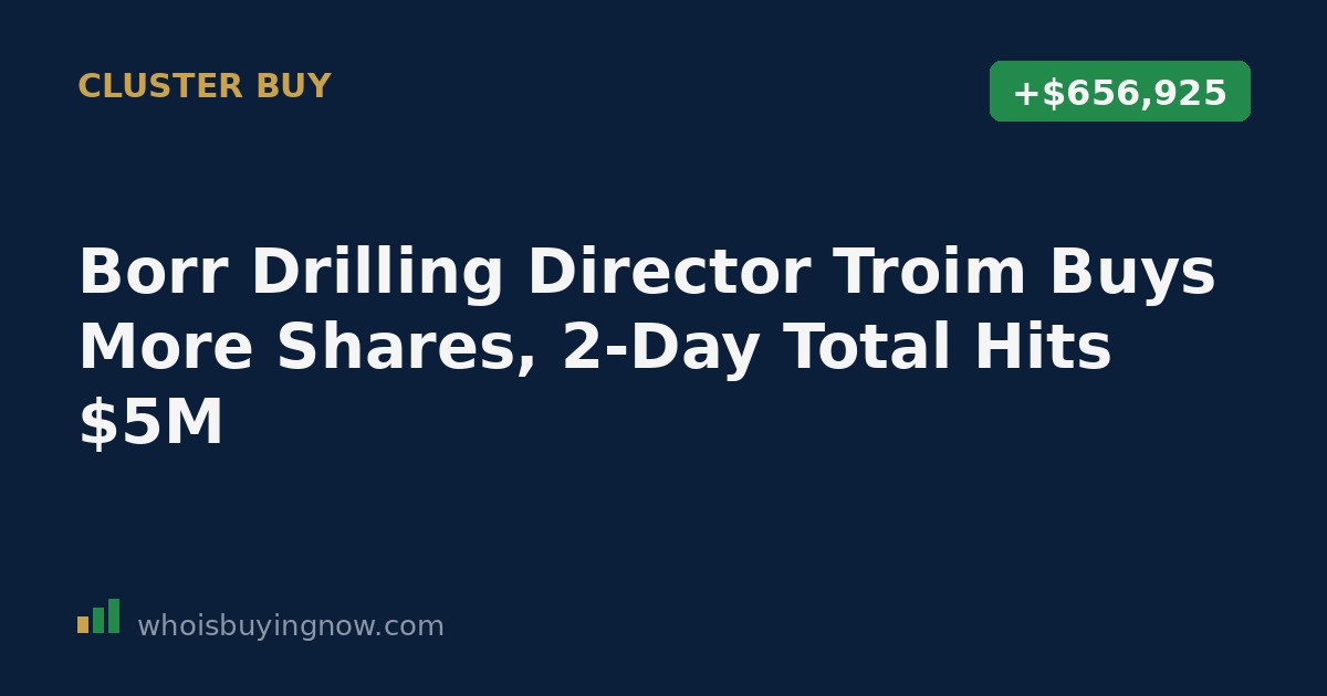 Stock chart and SEC Form 4 filing icons representing insider buying at Borr Drilling