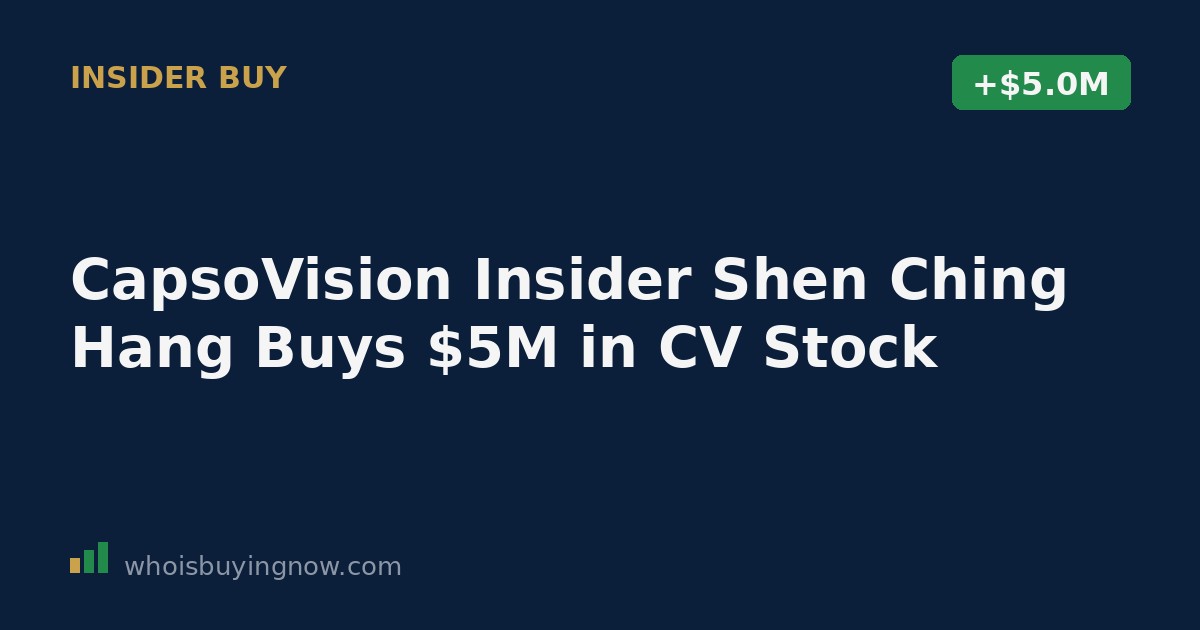 Illustration of an SEC Form 4 insider trading filing document for CapsoVision, Inc