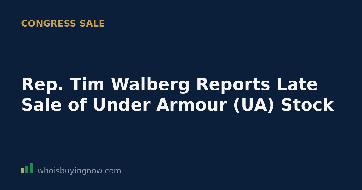 Illustration of a stock trading disclosure document referencing Under Armour (UA) shares and Congress