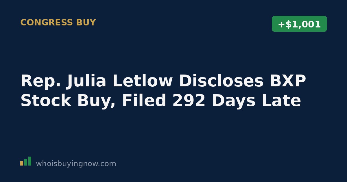 Document icon representing a congressional stock trading disclosure filing for Rep. Julia Letlow