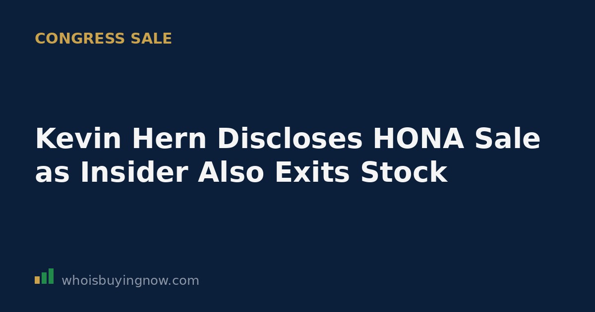 Screenshot-style graphic showing a congressional stock transaction disclosure for Honeywell Aerospace (HONA)